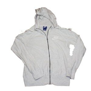 Ladies L/S White/Grey Hoodie  Size Small